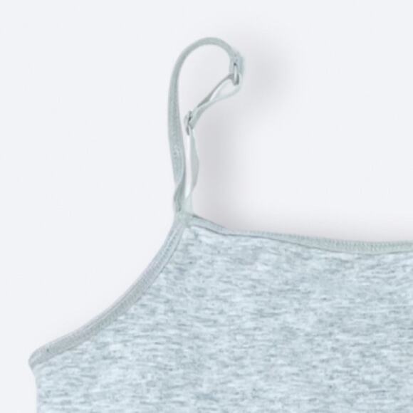 Old Navy Girls Gray Tank Top 10–12 Shelf Bra Adjustable Cotton Like New - Picture 3 of 8